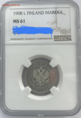 1 марка 1908г., L, в ngc MS61 До 22.09.2020 22.00 по МСК - 34733A9C-7E5A-47D4-B2FD-69D890F795B8