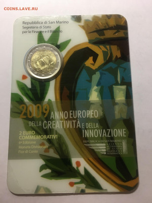 Сан-Марино 2009г 2 Евро "Год инноваций" блистер - image-28-08-20-07-52-1