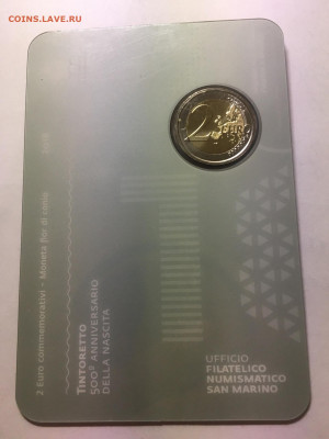 Сан-Марино 2018г 2 Евро "Тинторетто" блистер - image-28-08-20-08-12