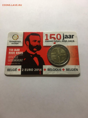 Бельгия 2014г 2 Евро "Красный Крест" блистер - image-28-08-20-08-16-1