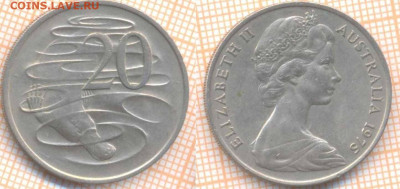 Австралия 20 центов 1975 г., до 24.09.2020 г. 22.00 по Москв - Австралия 20 центов 1975 1673