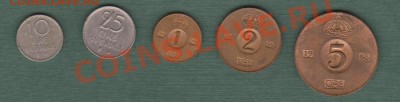 Швеция, подборка 6 монет - 1965-1973 (20.09) - Swed 1