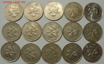 1 доллар Гонконг 15 монет. Старт=курс. - 1 доллар Гонконг 15 штук - 2