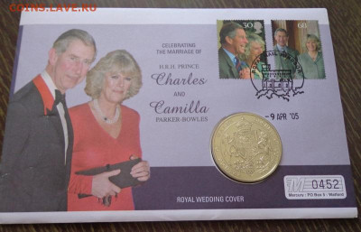 АНГЛИЯ - свадьба Чарлза и Камиллы жетон конв 25.09, 22.00 - Англия Чарльз и Камилла конверт_1