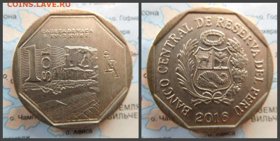 Перу 1 соль, 2016 Кабеса де Вака - 13