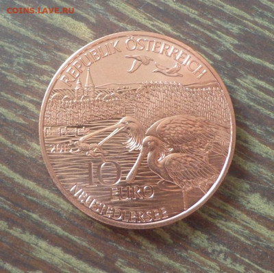 АВСТРИЯ - 10 евро БУРГЕНЛАНД до 25.09, 22.00 - Австрия 10 е медь Бургенланд (Две цапли)_1