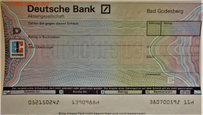 Немецкий банк-ЕВРО-чек   Deutsche Bank - IMG_0003 (1).JPG