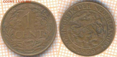Нидерландские Антиллы 1 цент 1959 г., до 25.09.2020 г. 22.00 - Нидерландские Антиллы 1 цент 1959 1726