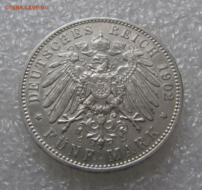 Королевство Саксония. Альберт. 5 МАРОК 1902 года. - Саксония1902 (3).JPG