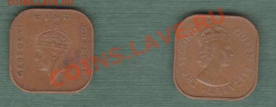 Брит. Малайя и Брит. Борнео - 2 монеты 1943 и 1961 (20.09) - afr28