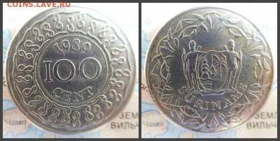 Суринам 100 центов, 1989 - 25