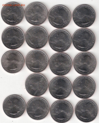 США Квотеры-парки номера 33-51 двор D 11шт ФИКС - США Квотеры-парки D 19шт а ФИКС