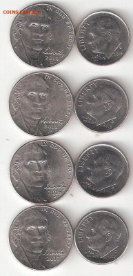 США: Даймы(10центов), Никель(5центов) 2014,15,16,17D ФИКС - Дайм%2CНикель 2014%2C15%2C15%2C17D p