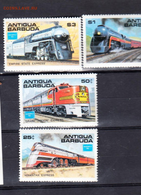 Антигуа и Барбуда 1986  паровозы 4м ** до 29 09 - 20а