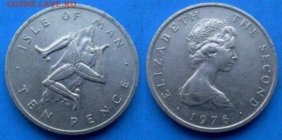 Остров Мэн - 10 пенсов 1976 года (2РМ) до 29.09 - Остров Мэн 10 пенсов, 1976 до 29