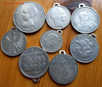 13 европейских монет серебра 1893-1939-общий вес 163гр - PSX_20200923_161803