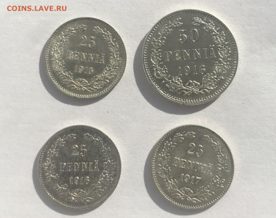 25 пенни 1915-1917 гг, 50 пенни 1916 г До 28.09.2020 22.00 - 5BB90399-7CE6-481D-BE50-25CAC19F6337