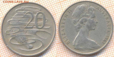 Австралия 20 центов 1967 г., до 30.09.2020 г. 22.00 по Москв - Австралия 20 центов 1967 1786