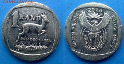 ЮАР - 1 ранд 2010 года до 4.10 - ЮАР 1 ранд, 2010