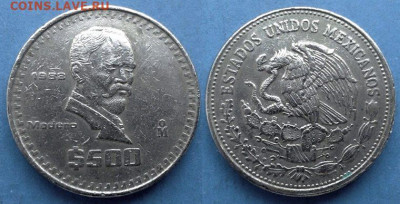 Мексика - 500 песо 1988 года до 4.10 - Мексика 500 песо, 1988