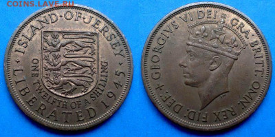 12 шиллинга 1945 года (Георг VI) до 4.10 - Джерси 1.12 шиллинга, 1945 (2)