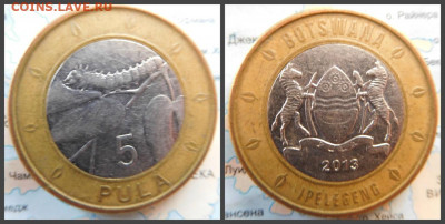 Ботсвана 5 пул, 2013(28мм)БИМ - 17