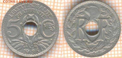 Франция 5 сантимов 1936 г., до 05.10.2020 г. 22.00 по Москве - Франция 5 сантимов 1936 1810