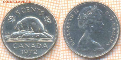 Канада 5 центов 1972 г., до 05.10.2020 г. 22.00 по Москве - Канада 5 центов 1972 1811