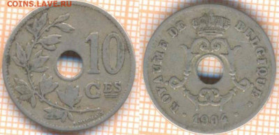 Бельгия 10 сантимов 1904 г., до 05.10.2020 г. 22.00 по Москв - Бельгия 10 сантимов 1904 1809