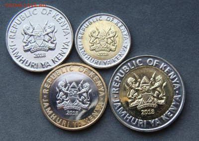 Кения 4 монеты 2018 (фауна) до 5.10 - Кения 2018 набор .JPG