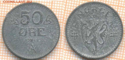 Норвегия 50 эре 1942 г., до 05.10.2020 г. 22.00 по Москве - Норвегия 50 эре 1942 1825