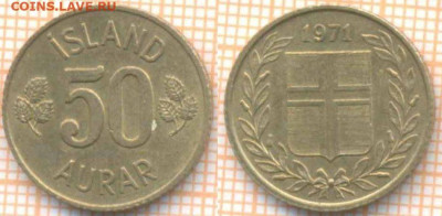 Исландия 50 эйре 1971 г., до 05.10.2020 г. 22.00 по Москве - Исландия 50 эйре 1971 1827