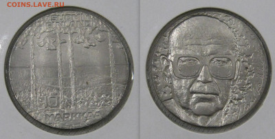 Финляндия 10 марок 1975 Кекконен до 22-15 03.10.2020 - Финляндия 10 марок 1975 Кекконен