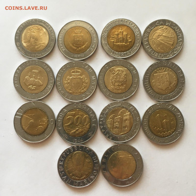 Сан-Марино 1982-99гг 500 лир БИМ, 14 монет - image-21-09-20-03-41