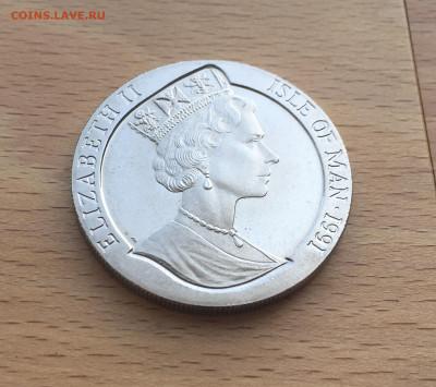 Крона Шайба Остров Мэн 1 крона 1991 Кубок Америки Сан-Диего - IMG_5760.JPG