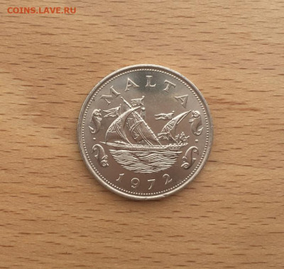 Монеты с Корабликами - malta_10_centov_1972_korabl_parusnik_lodka