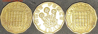 Великобритания 3 пенса  3 шт 1944,1963,1964 - IMG_20200930_175625