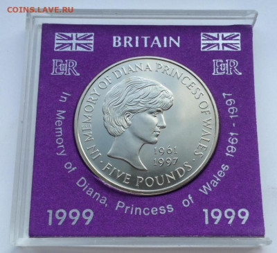 Крона Шайба Великобритания 5 фунтов 1999 Принцесса Диана - krona_shajba_velikobritanija_5_funtov_1999_princessa_diana