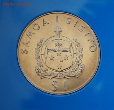 Крона Шайба Самоа 1 Тала 1982 Игры Содружества метание копья - krona_shajba_samoa_1_tala_1982_igry_sodruzhestva_metanie_kopja_unc_v_pamjatnoj_korobke (1)