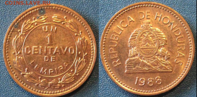 Гондурас 1 сентаво 1988 г До05-10 В 22-00 мск - Гондурас 1 сент
