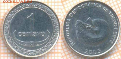 Тимор 1 сентаво 2003 г., до 07.10.2020 г. 22.00 по Москве - Тимор 1 сентаво 2003 1452