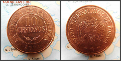 Боливия 10 сентаво, 2012 - 25