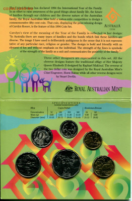 Австралия набор 1994 Год семьи до 06.10.20 22-00 мск - Aus.1994 set-r