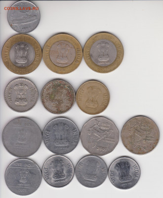15монет Индия до 10.10.20г с рубля - индия.
