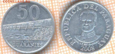 Парагвай 50 гуарани 2008 г., до 08.10.2020 г. 22.00 по Москв - Парагвай 50 гуарани 2008 1876