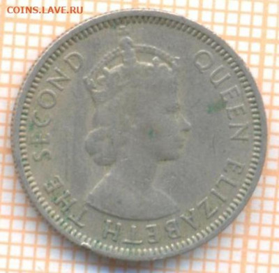 Малайя и Брит. Борнео 10 центов 1953 г., до 08.10.2020 г. 2 - Малайя 10 центов 1953 1883а