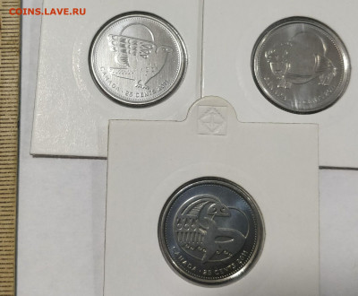 КАНАДА 25 центов 2011 сапсан, косатка, бизон до 9.10 - 162988374