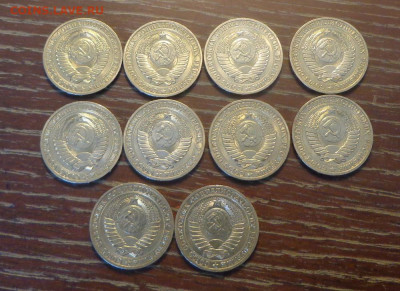 РУБЛЬ-ГОДОВИК 1990 из мешка 10 шт. блеск до 11.10, 22.00 - 1 рубль 1990_10 шт_2.JPG