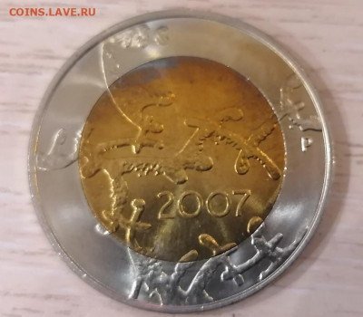 5 Евро Финляндия Независимость до 08.10.2020 22.00 - 2007 независимость аверс
