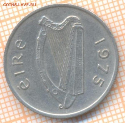 Ирландия 5 пенсов 1975 г., до 12.10.2020 г. 22.00 по Москве - Ирлания 5 пенсов 1975 1886а
